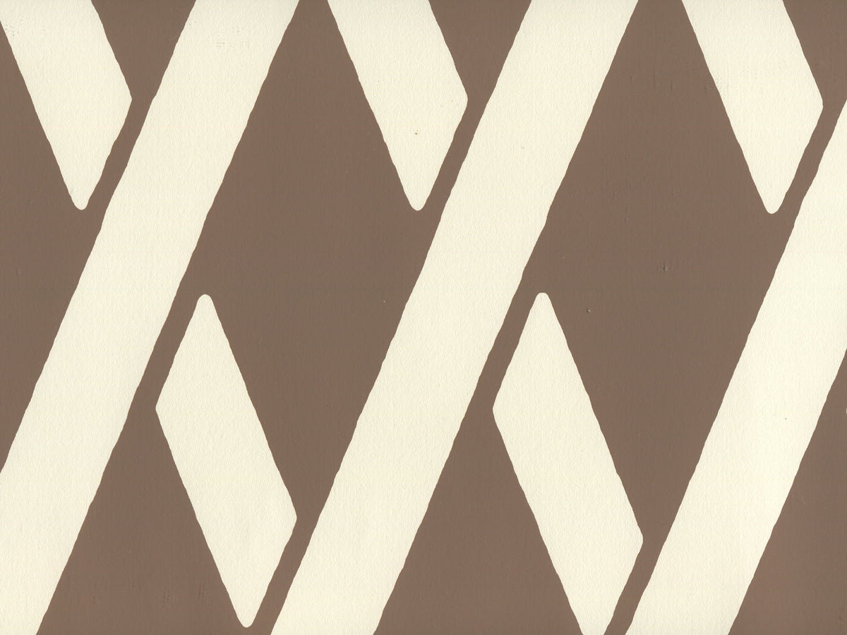 Montecito Bamboo Cognac on Off White wallpaper by Cloth & Paper