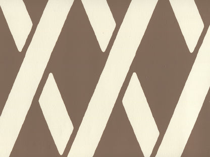 Montecito Bamboo Cognac on Off White wallpaper by Cloth & Paper