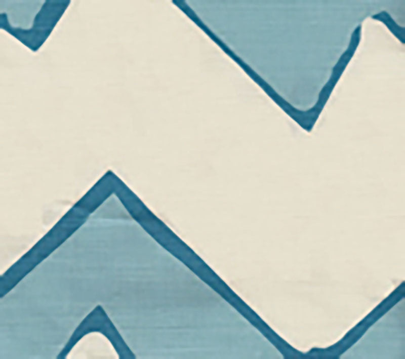 Montecito Zig Zag Turquoise fabric by Alan Campbell