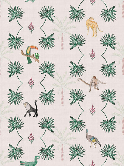 Monteverde wallpaper by Coordonné in Pink, flat pattern view