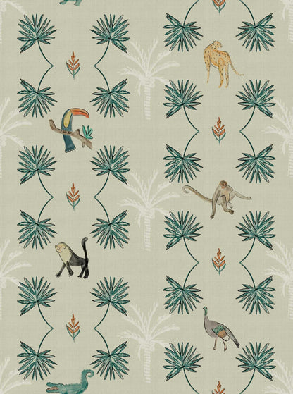 Monteverde wallpaper by Coordonné in Safari, flat pattern view