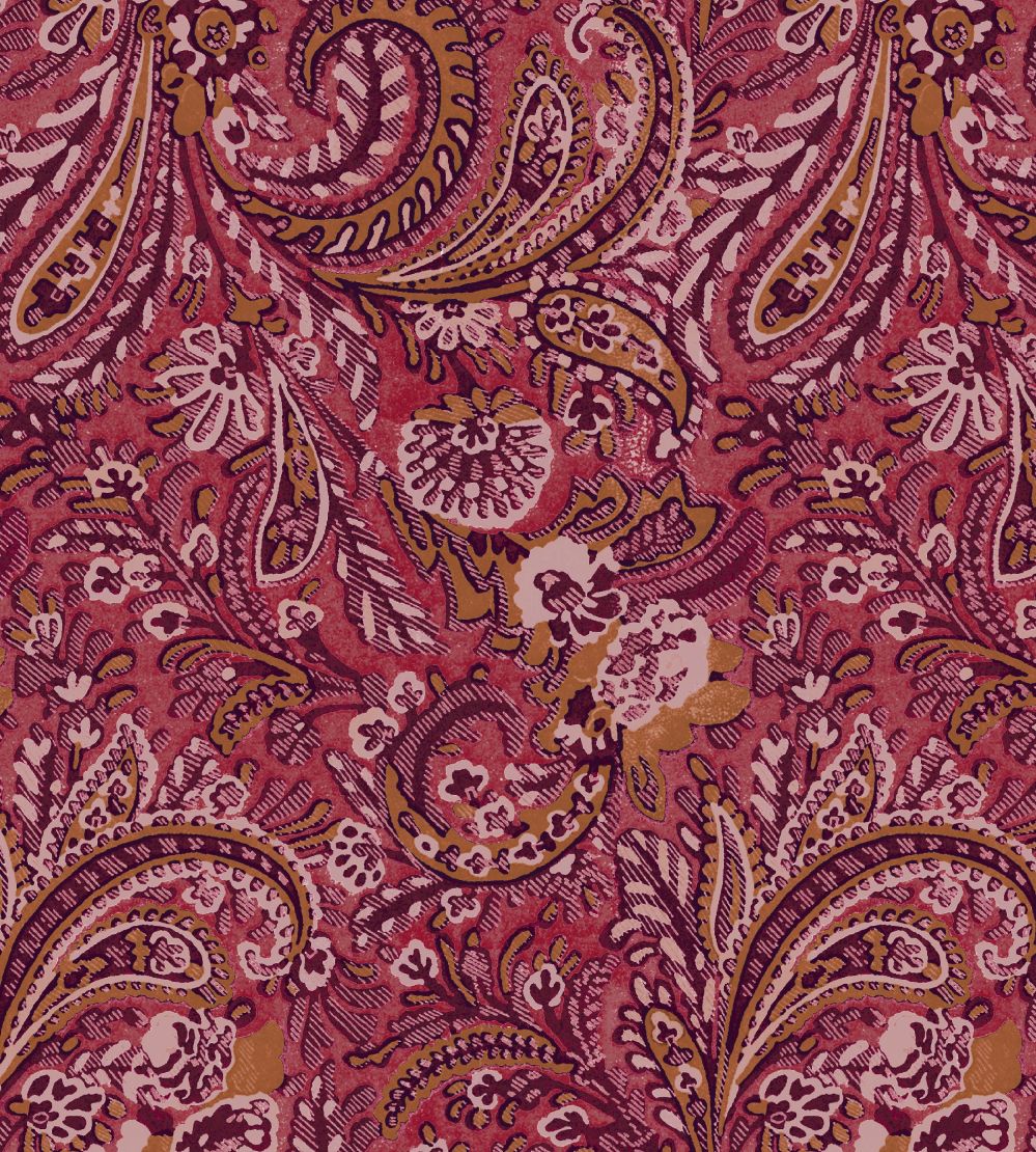 Montrose Fabric by Arley House Rich Pink