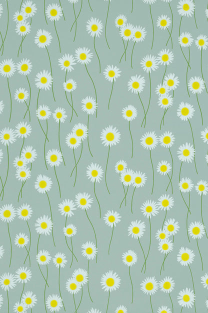 Moon Daisies wallpaper by Little Greene in Celestial Blue