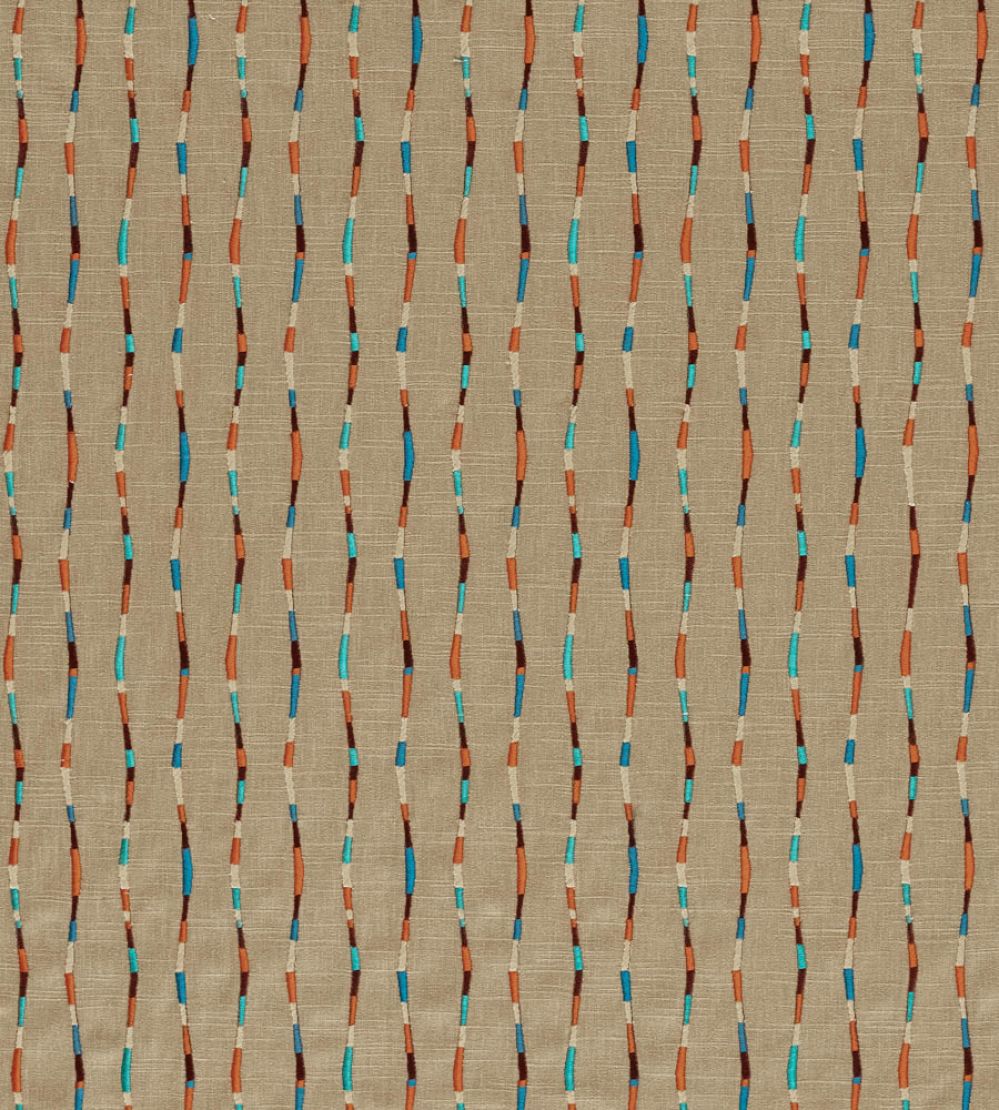 Morelia Fabric by Harlequin Terracotta/Cerulean