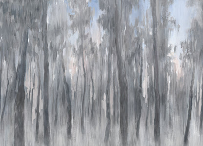 Morning Forest Gray mural by Rebel Walls