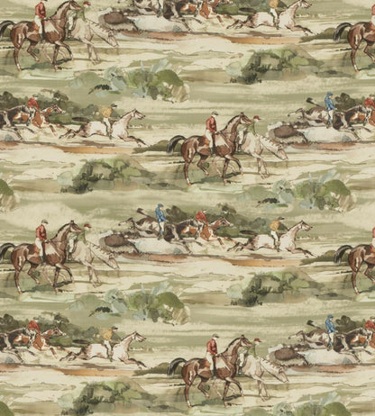 Morning Gallop Linen Fabric by Mulberry Home Antique