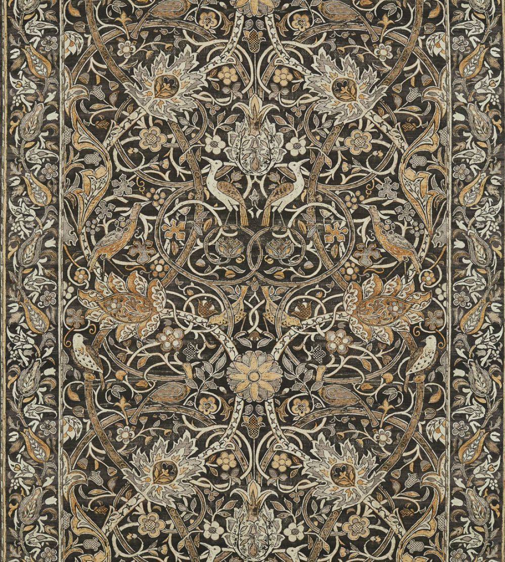 Bullerswood Fabric by Morris & Co Charcoal/Mustard