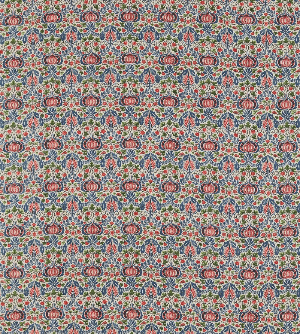 Little Chintz Fabric by Morris & Co Indigo/Carmine