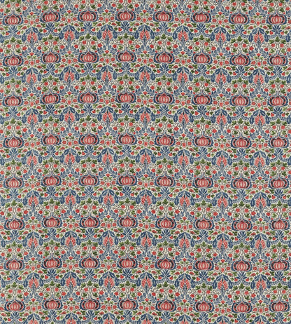 Little Chintz Fabric by Morris & Co Indigo/Carmine
