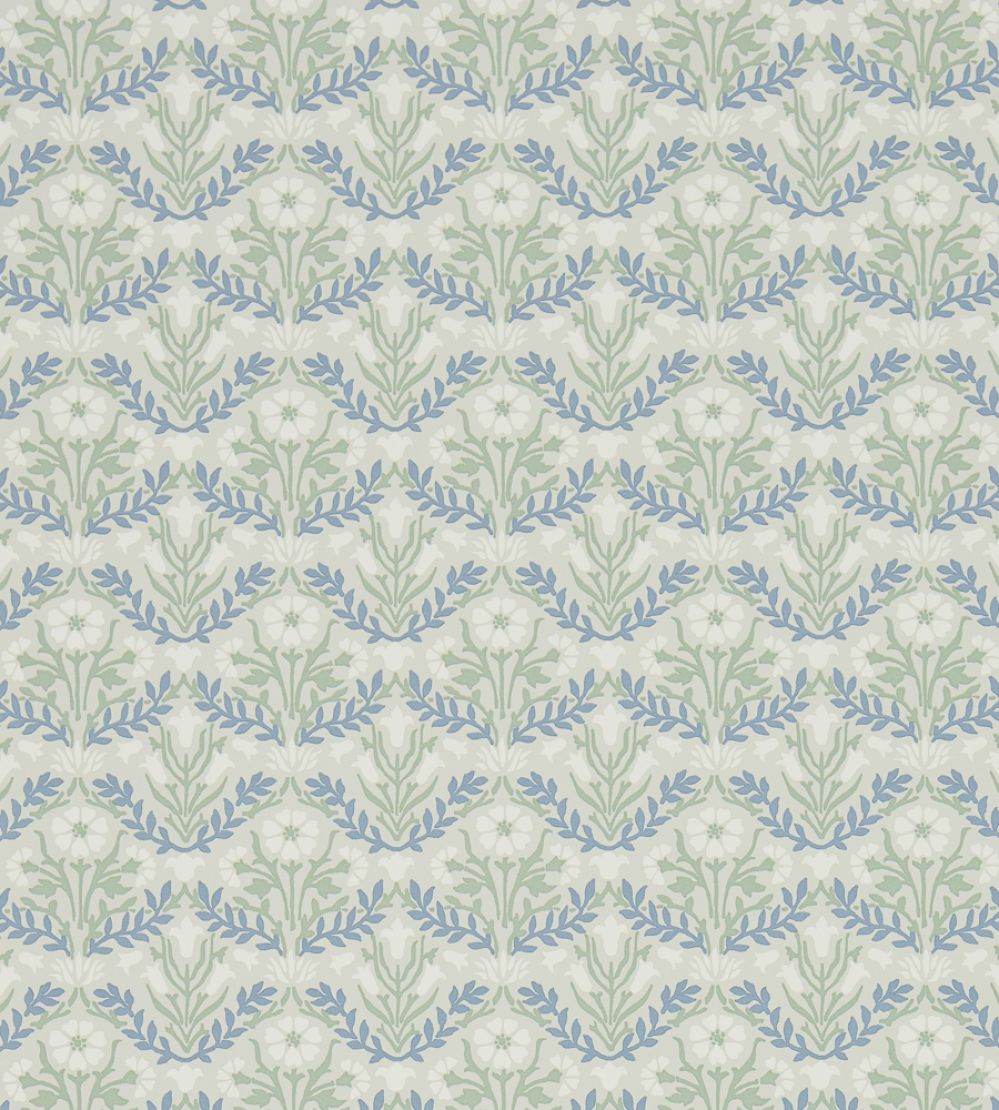 Morris Bellflowers Wallpaper by Morris & Co Grey/Fennel
