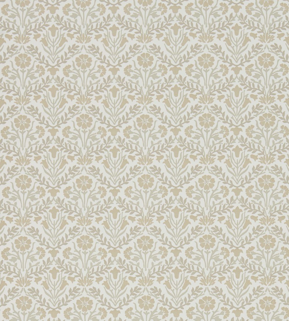 Morris Bellflowers Wallpaper by Morris & Co Linen/Cream