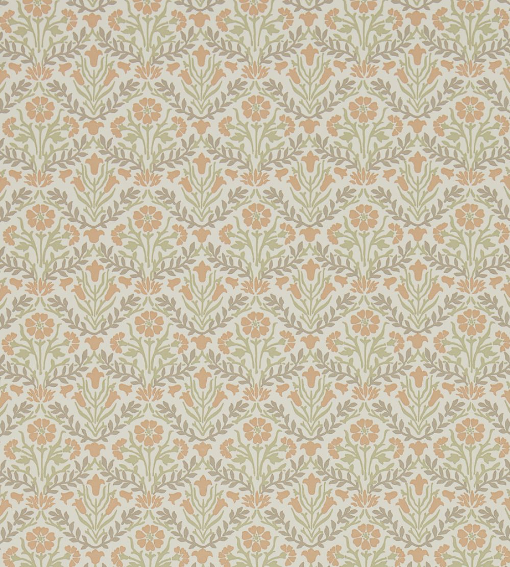 Morris Bellflowers Wallpaper by Morris & Co Saffron/Olive