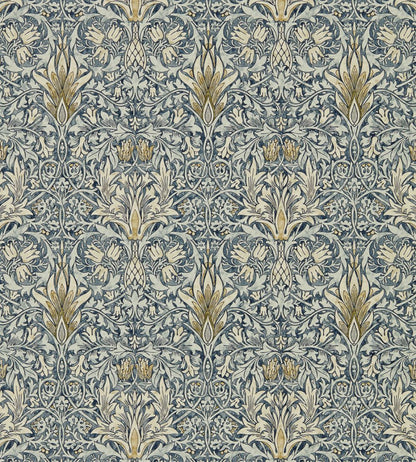 Snakeshead Wallpaper by Morris & Co Indigo/Cumin