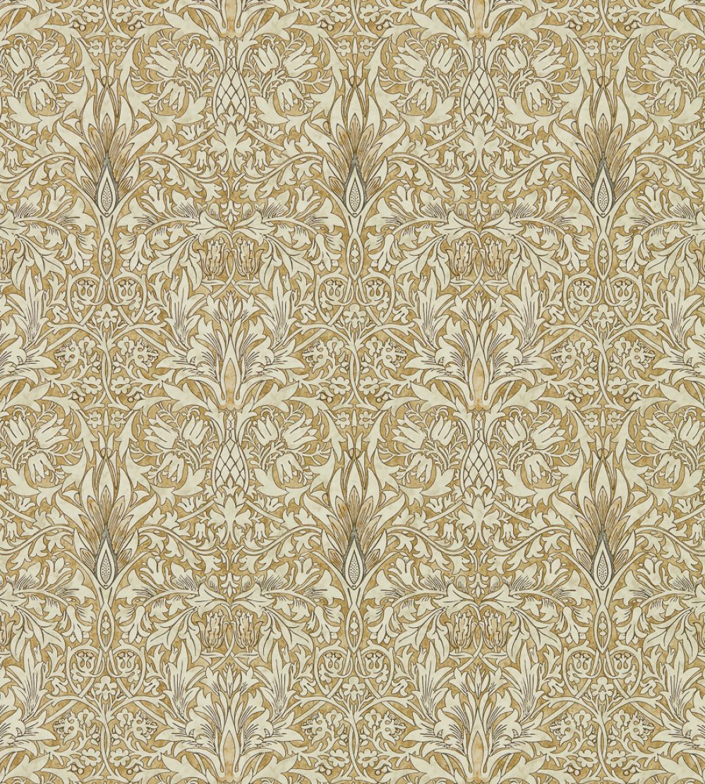 Snakeshead Wallpaper by Morris & Co Gold/Linen