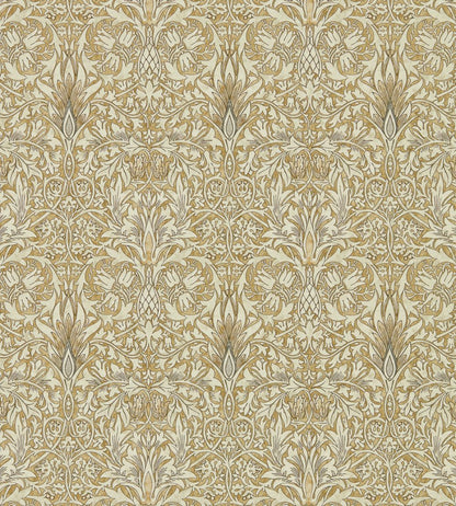 Snakeshead Wallpaper by Morris & Co Gold/Linen