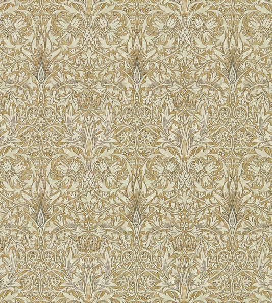 Snakeshead Wallpaper by Morris & Co Gold/Linen