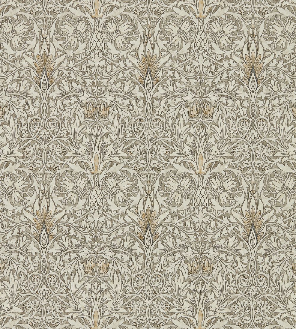 Snakeshead Wallpaper by Morris & Co Stone/Cream