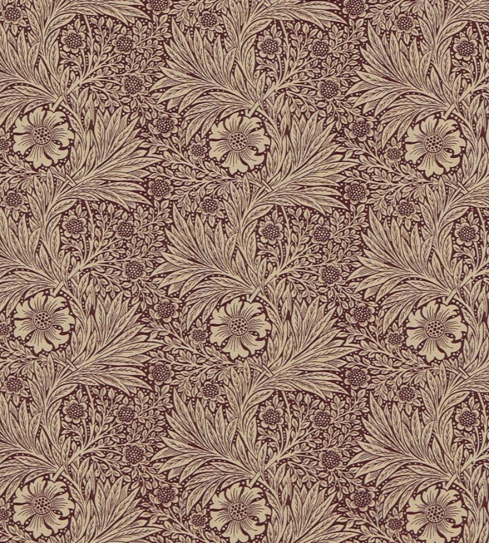 Marigold Fabric by Morris & co Brick/Manilla