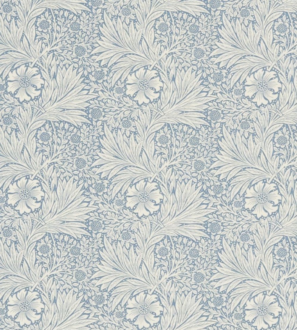 Marigold Fabric by Morris & co China Blue/Ivory