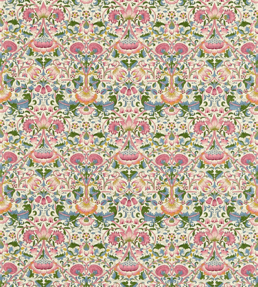 Lodden Fabric by Morris & Co Blush/Woad