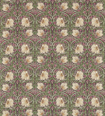 Pimpernel Fabric by Morris & Co Aubergine/Olive