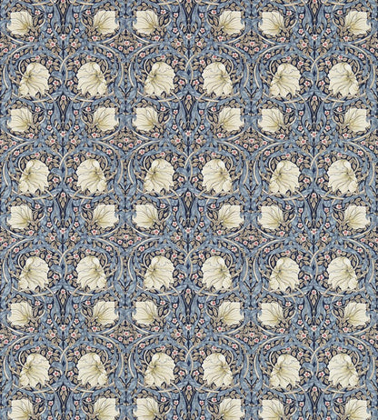 Pimpernel Fabric by Morris & Co Indigo/Hemp