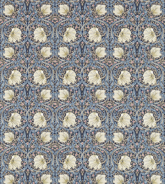 Pimpernel Fabric by Morris & Co Indigo/Hemp