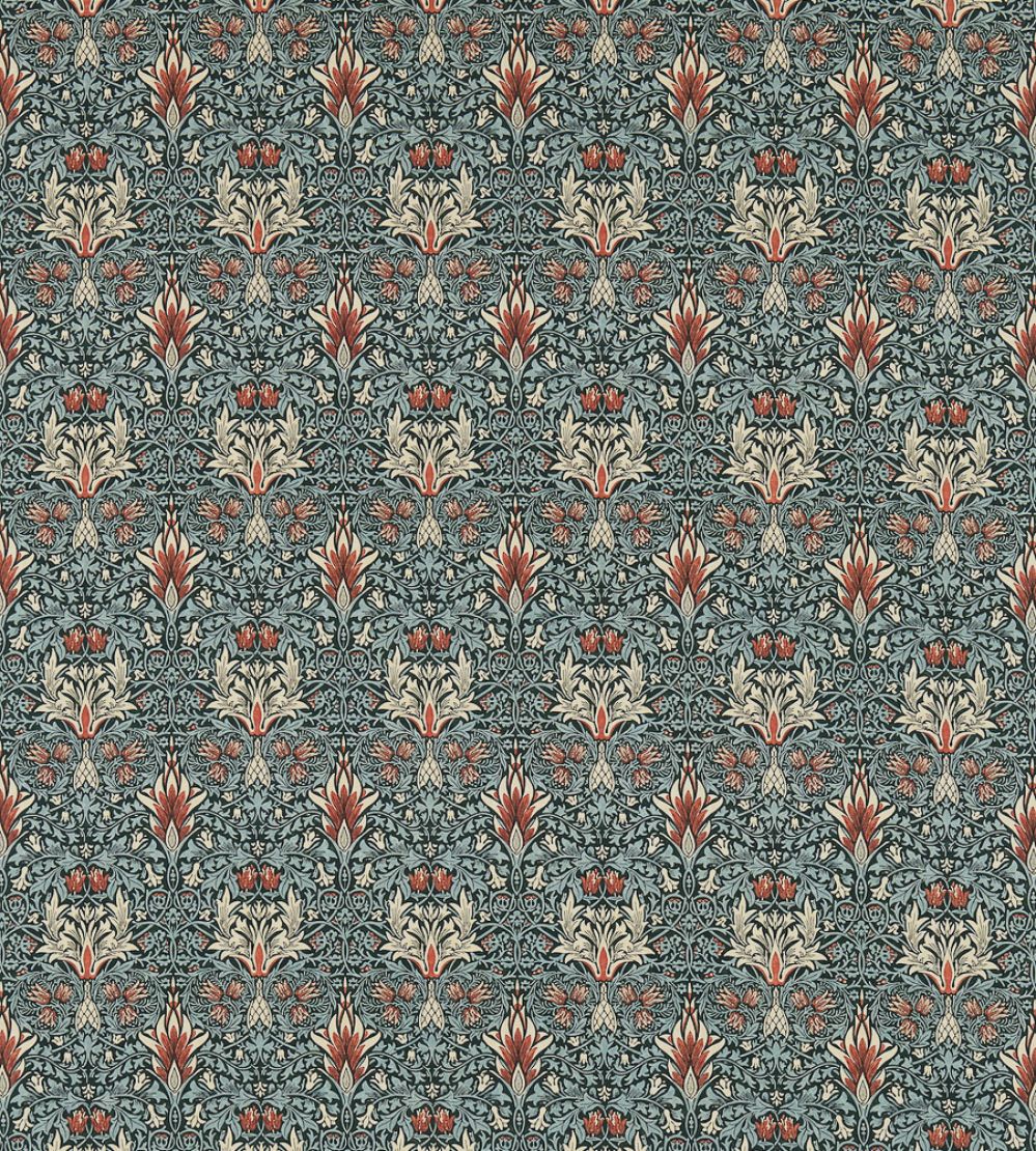 Snakeshead Fabric by Morris & Co Thistle/Russet
