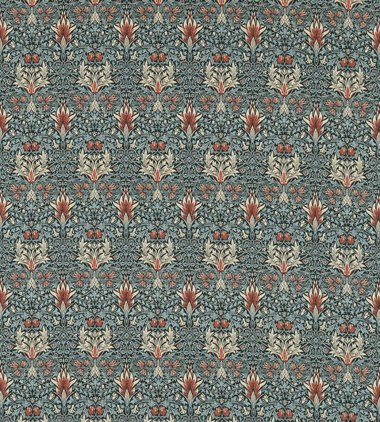Snakeshead Fabric by Morris & Co Thistle/Russet