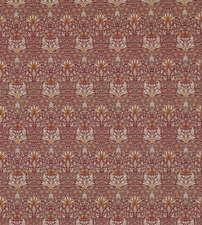Snakeshead Fabric by Morris & Co Claret/Gold