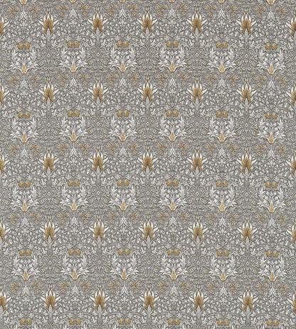 Snakeshead Fabric by Morris & Co Pewter/Gold