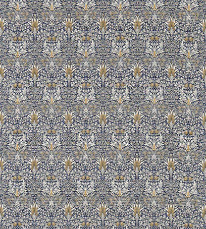 Snakeshead Fabric by Morris & Co Indigo/Hemp