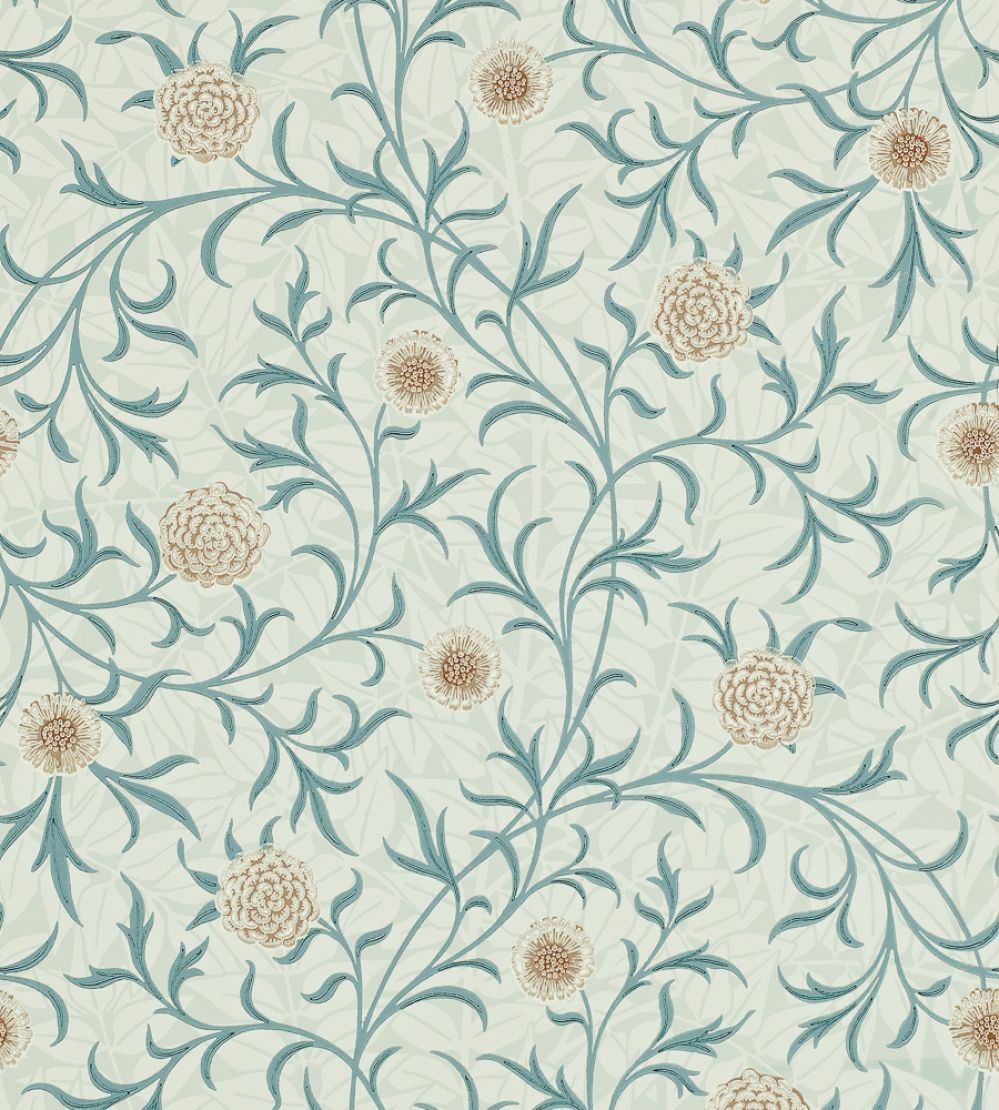 Scroll Wallpaper by Morris & Co Loden/Slate