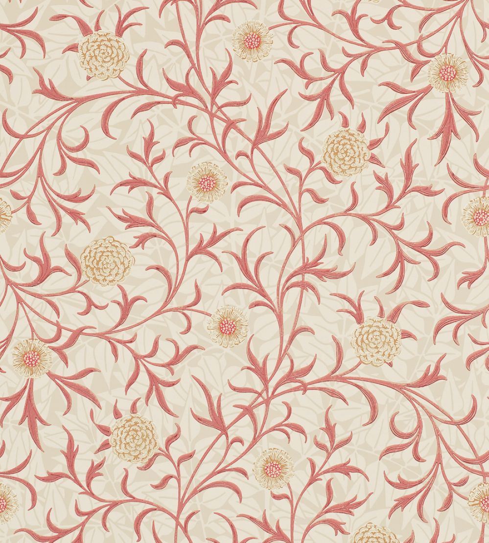 Scroll Wallpaper by Morris & Co Light Brick/Buff