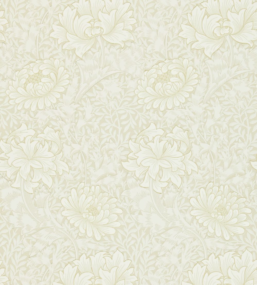 Chrysanthemum Wallpaper by Morris & Co Chalk