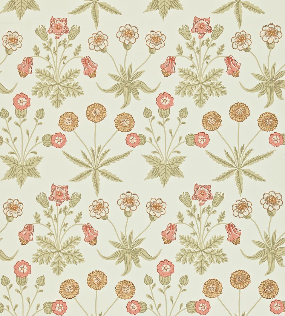 Daisy Wallpaper by Morris & Co Coral/Manilla