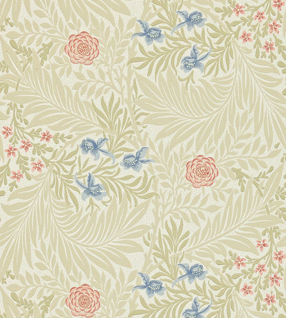 Larkspur Wallpaper by Morris & Co Manilla/Old Rose