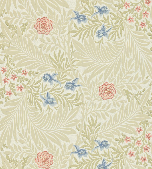 Larkspur Wallpaper by Morris & Co Manilla/Old Rose