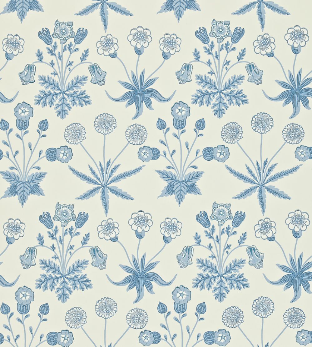 Larkspur Wallpaper by Morris & Co Green/Coral