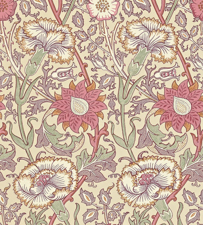 Pink & Rose Wallpaper by Morris & Co Manilla/Wine