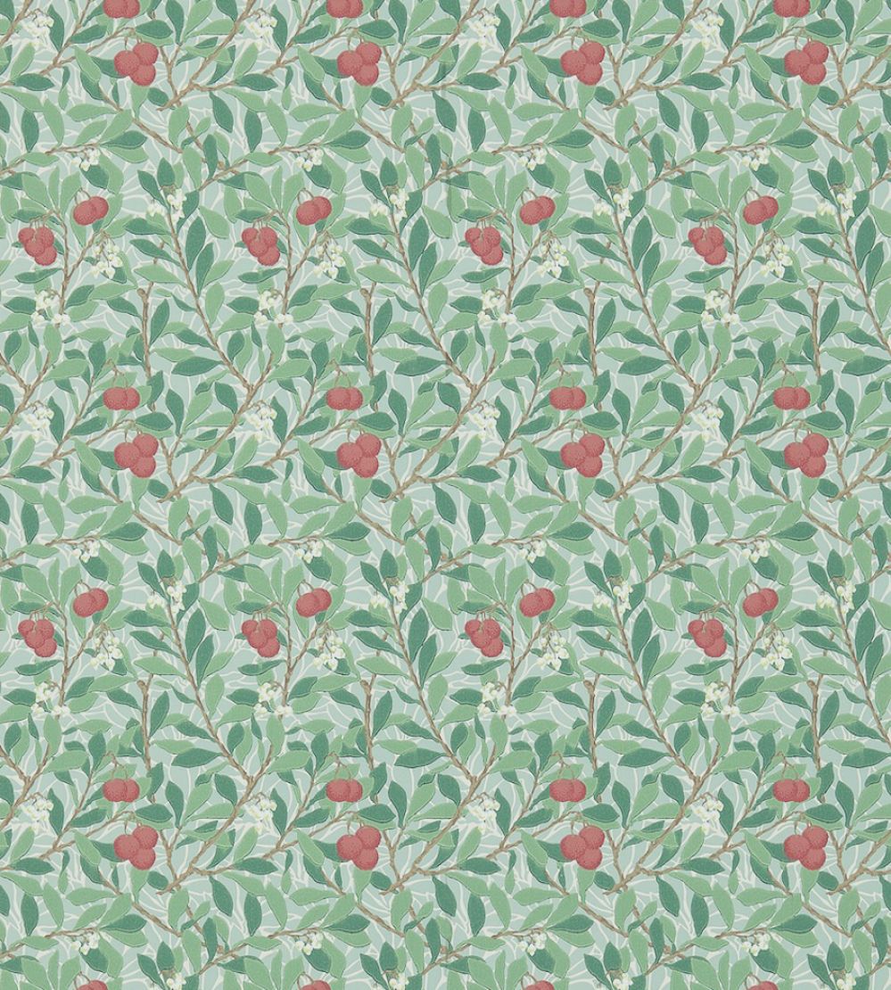 Arbutus Wallpaper by Morris & Co Thyme/Coral