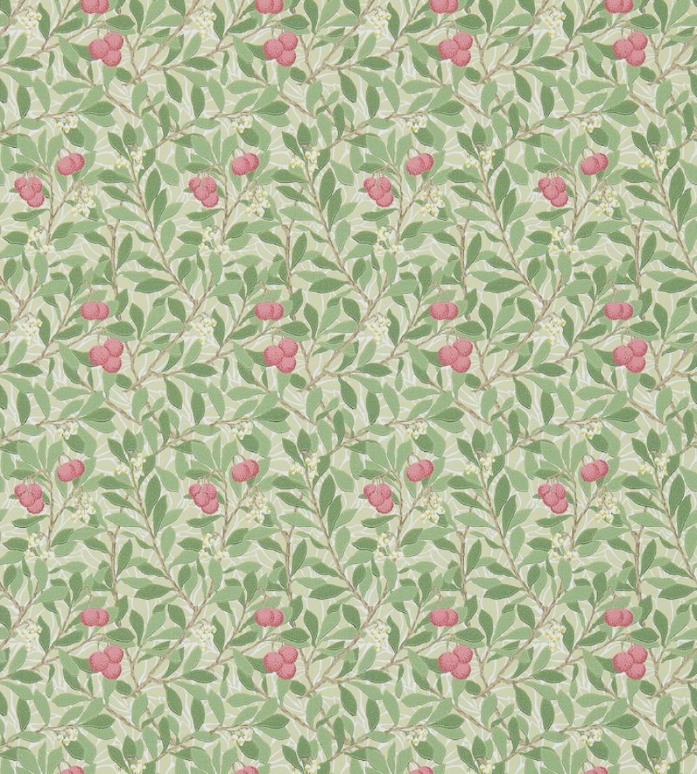 Arbutus Wallpaper by Morris & Co Olive/Pink