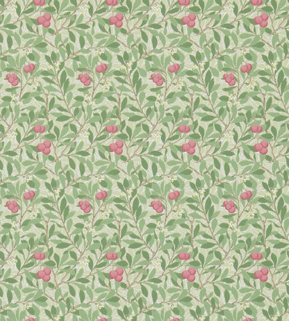 Arbutus Wallpaper by Morris & Co Olive/Pink