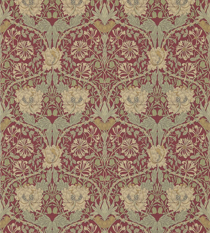 Honeysuckle & Tulip Wallpaper by Morris & Co Red/Gold