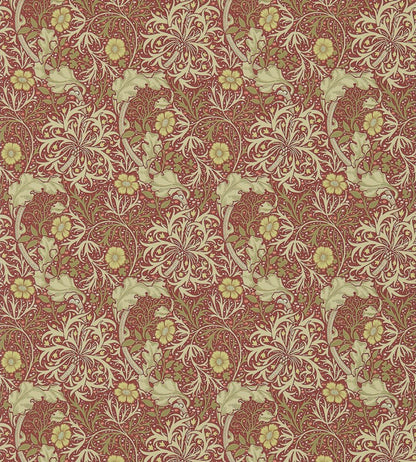 Morris Seaweed Wallpaper by Morris & Co Red/Gold