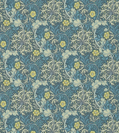 Morris Seaweed Wallpaper by Morris & Co Ink/Woad