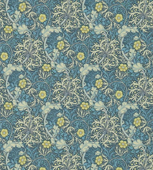 Morris Seaweed Wallpaper by Morris & Co Ink/Woad