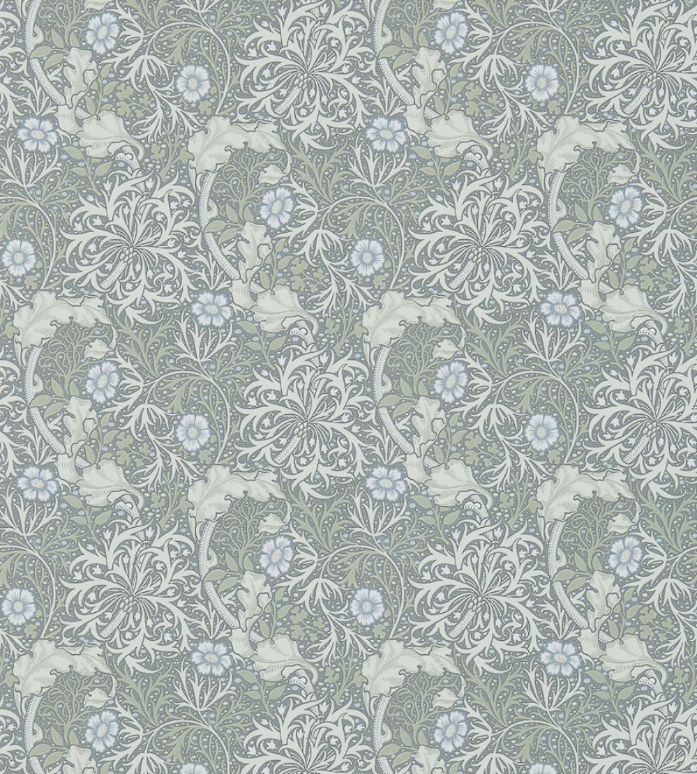 Morris Seaweed Wallpaper by Morris & Co Silver/Ecru