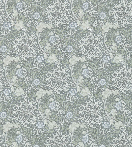 Morris Seaweed Wallpaper by Morris & Co Silver/Ecru