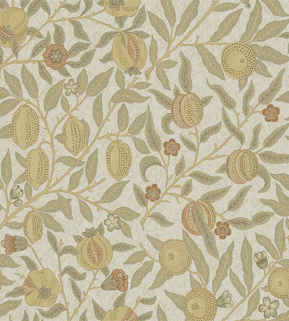 Fruit Fabric by Morris & Co Parchment/Bayleaf